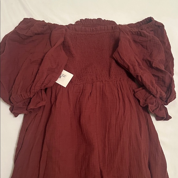 Livvy Cotton Maxi Dress Rust Brow - Picture 3 of 3